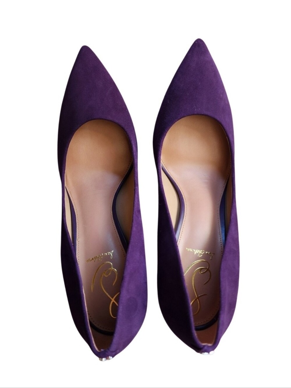 Sam Edelman Purple Suede Pointed-Toe Pumps - Picture 2 of 7